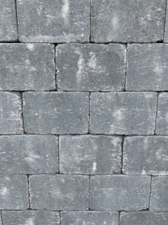 getrommelde betonsteen 20x30x6 zwart
