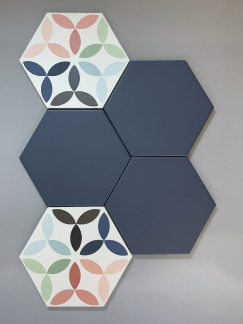 Vloer-Wandtegel - Hexagon 15x17 - Flamingo - Dark blue - Art 146970