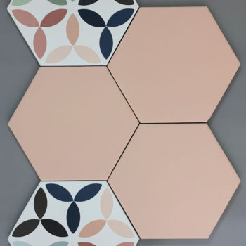 Vloer-Wandtegel - Hexagon 15x17 - Flamingo - Rose - Art 146990