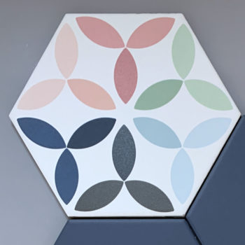 vloer-Wandtegel - Hexagon 15x17 - Flamingo - Dark blue - Art 146970 .